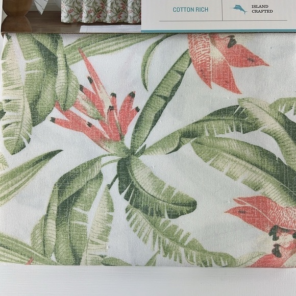 Tommy Bahama Tropical Shower Curtain - Green Orange - Cotton - 72" x 72" NEW - Picture 3 of 9